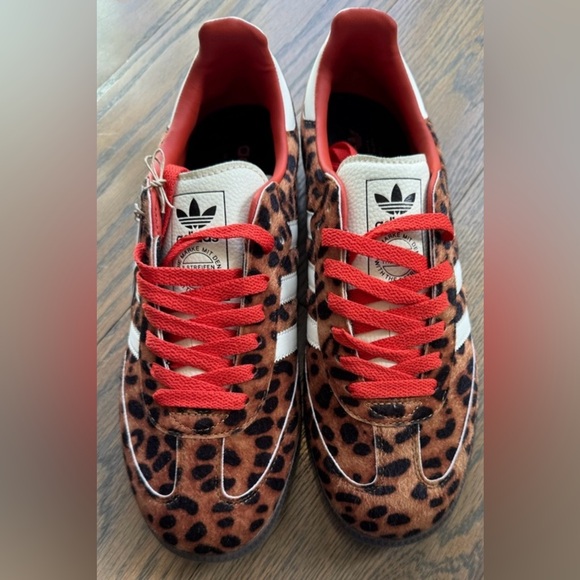 adidas Shoes - adidas Leopard Print Sneakers with Red Laces